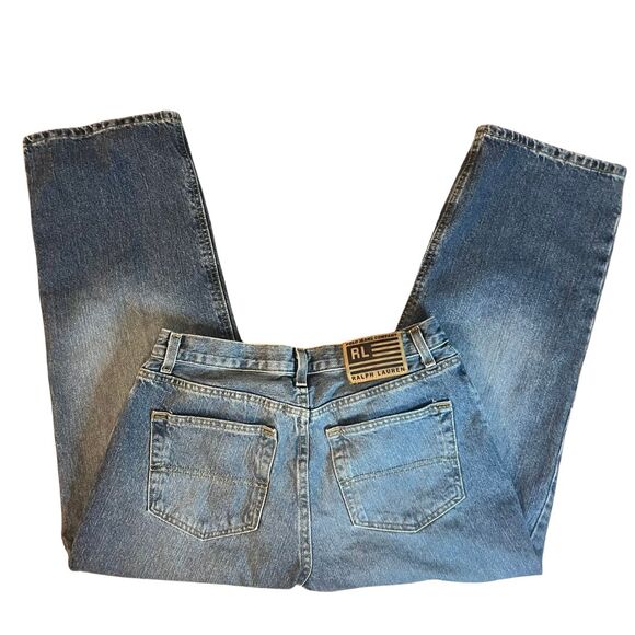 Vintage Polo Jeans Ralph Lauren Womens 10 Heritage Preppy Cropped Saturday Jeans - Picture 15 of 16